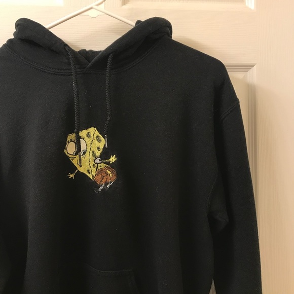 Spongebob Ripped Pants Embroidered Hoodie - Picture 3 of 12